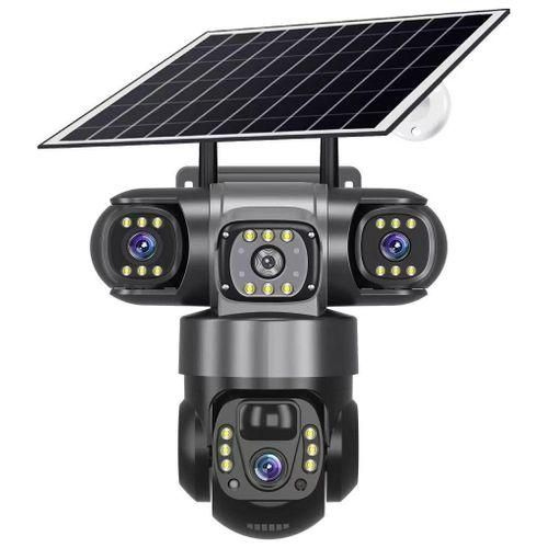 4G Triple Lens Solar CCTV Camera